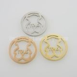 25MM stainless steel coin charms fi  jewelry size little bear
