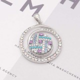 20MM design snap silver Plated with multicolor Rhinestones KC7826 snaps jewerly