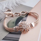 20MM design snap rose-gold Plated with white Rhinestone KC5635 snaps jewelry