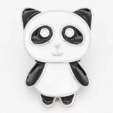 20MM Panda snap sliver Plated with enamel  KC6705 snaps jewelry