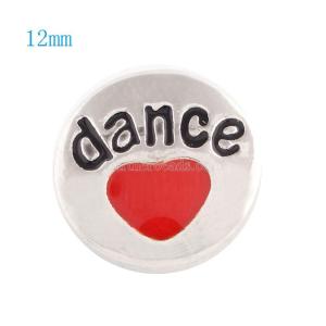 12MM Love snap Silver Plated with Enamel KS6062-S snaps jewelry