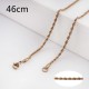 46CM rose gold Stainless steel fashion rope chain fit all jewelry