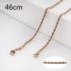 46CM rose gold Stainless steel fashion rope chain fit all jewelry