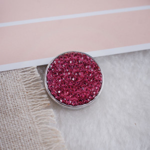 20mm snaps  Rhinestones Chunks Poppers rose-red