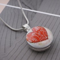 20MM heart Painted enamel metal snaps C5040 print snaps jewelry