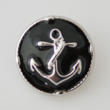 20MM Anchors snap Silver Plated with Enamel KB5246 snaps jewelry