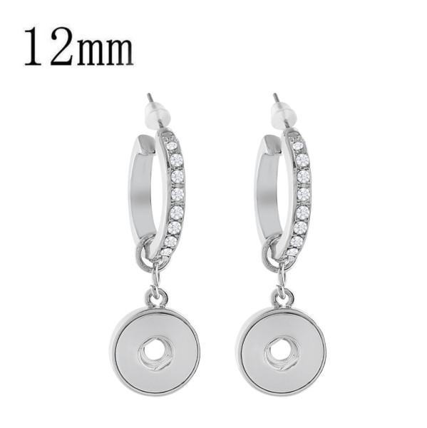 snap earring with rhinestone fit 12MM snaps style jewelry KS1227-S