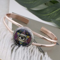 20MM eye Painted enamel metal C5236 print snaps jewelry