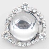 20MM design snap silver Plated with white rhinestone KC6836 snaps jewelry