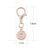 Alloy fashion rose gold Keychain with button fit snaps chunks KC1195 Snaps Jewelry