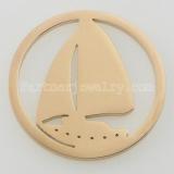 33MM stainless steel coin charms fit  jewelry size sailing
