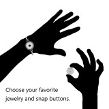 1 buttons snaps metal armband fit snaps chunks