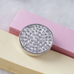 20mm snaps white Rhinestones Chunks Poppers With High Quality Bottom