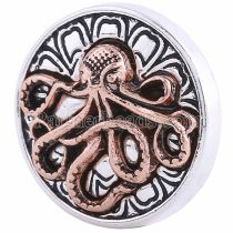 20MM 3D-Octopus round snap Antique gold Plated KC6179 snaps jewelry