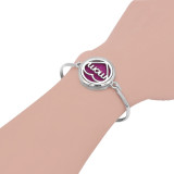 28MM alloy mom Aromatherapy/Essential Oil Diffuser Perfume Bracelet with 1pc 20mm discs as gift