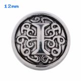 12mm I Antique snaps Silver Plated KS5011-S snap jewelry