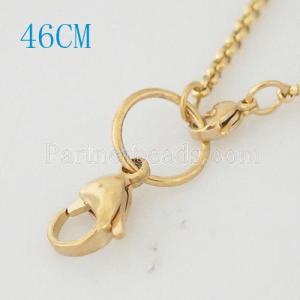 46CM Gold Stainless steel necklace chain for id cards holder or floating locket