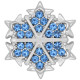 20MM design snap Silver Plated with Blue rhinestone KC7992 snaps jewelry