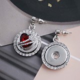 18MM love snap Silver Plated with red Rhinestone KC6480 snaps jewelry