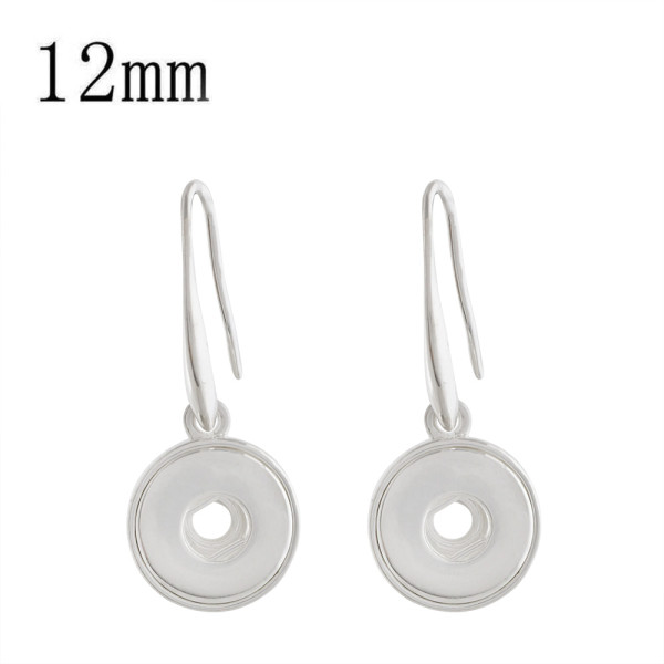 snap sliver earring fit 12MM snaps jewelry KS1198-S