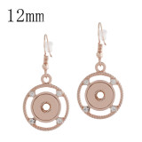 snap rose gold Earring fit 12MM snaps style jewelry KS1166-S   earrings for women