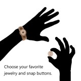 1 button snaps metal gold bracelet fit 20mm snaps chunks KC0791
