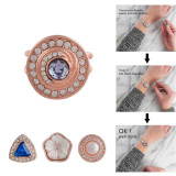 snaps Rose Gold Ring fit mini 12mm snap chunks size 2cm  rings for women