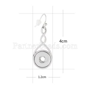 Snaps metal earring KS0976-S fit 12mm chunks snaps jewelry