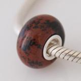 Natural Stone Beads with sterling silver core