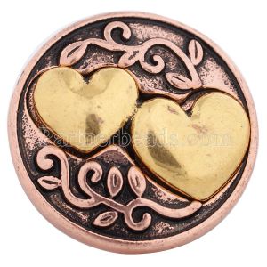 20MM valentine Love snap rose-gold plated KC6229 snaps jewelry