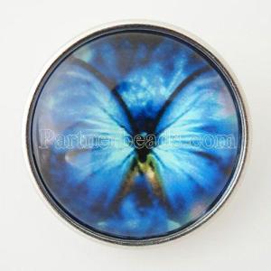 20MM snap glass Butterfly KB2924-N blue