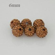 6mm Brown STELLUX Austrian crystal ball beads
