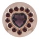 20MM love snap rose-gold plated with purple rhinestone KC7581 snaps jewelry