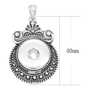 sliver Pendant with  fit 20MM snaps style jewelry KC0432