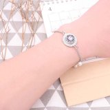 1 buttons snap sliver bracelet with pearl fit 12MM snaps jewelry KS1246-S