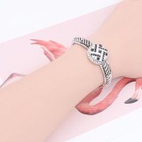 1 buttons snap sliver bracelet with Rhinestone fit 20MM snaps jewelry KC0851