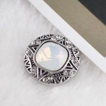 20MM snap silver plated with white rhinestones  KC6319 interchangable snaps jewelry