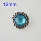 12MM Round snap Antique Silver Plated with  rhinestone KB8552-SN snaps jewelry
