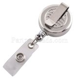 Metal Badge Reel ID holder, retractable badge holder Stretchable to 60CM Fit 18/20mm snaps KC1169 snaps jewelry