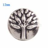 12MM Tree snap Silver Plated KS9650-S snaps jewelry