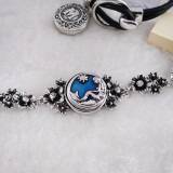 20MM Mermaid snap Silver Plated with blue Enamel KB6312 snaps jewelry