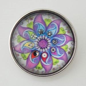 20MM snap colorful glass Decorative pattern  KB2874-N interchangable snaps jewelry