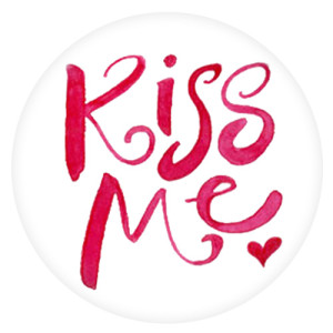 20MM kiss me Painted enamel metal C5174 print snaps jewelry