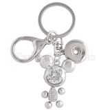 Alloy fashion Keychain with pendant and buttons fit snaps chunks KC1154 Snaps Jewelry