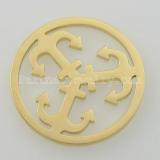 33MM stainless steel coin charms fit  jewelry size anchor