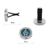 30mm alloy Note car perfume aromatherapy essential oil diffuser breathable air freshener decorative perfume clip Spacer color random hair fit 23mm pads ( xx0104-mix) 
