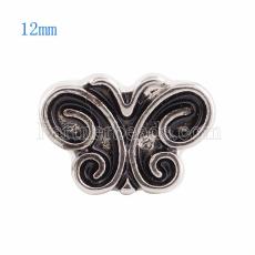 12MM Butterfly snap Antique Silver Plated KS9632-S snaps jewelry
