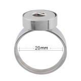18MM 10# snaps Stainless steel Ring fit Fingers thick 20mm rings for women