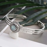 12MM design snap sliver plated with light blue Rhinestone and Enamel KS6268-S interchangeable snaps jewelry