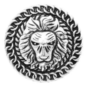 20MM lion snap Silver Plated KC6855 snaps jewelry